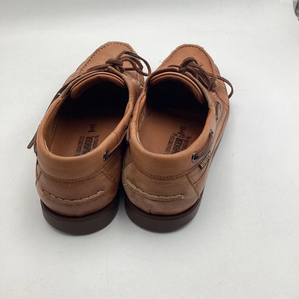 Mephisto Spinnaker Mens Tan Leather Boat Shoes‎ Deck Shoes Size 10.5 US 10 EUR